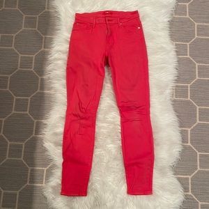 7 For All Mankind Red Skinny Jeans